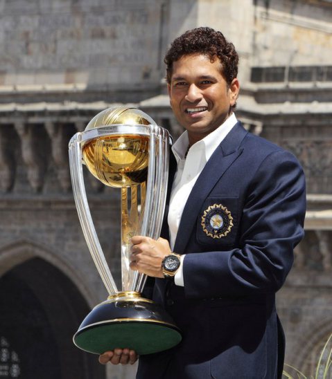sachin- With his world cup2011